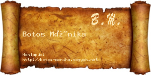Botos Mónika névjegykártya